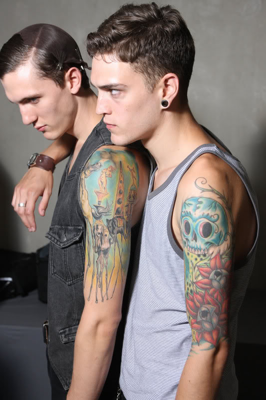 tattoo boys at Givenchy