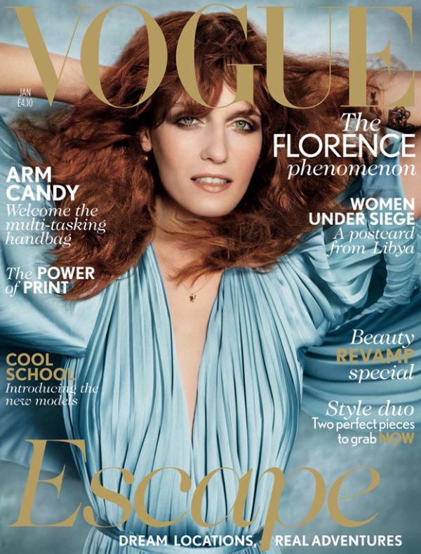 Florence Welch by Mario Testino UK Vogue January 2012
